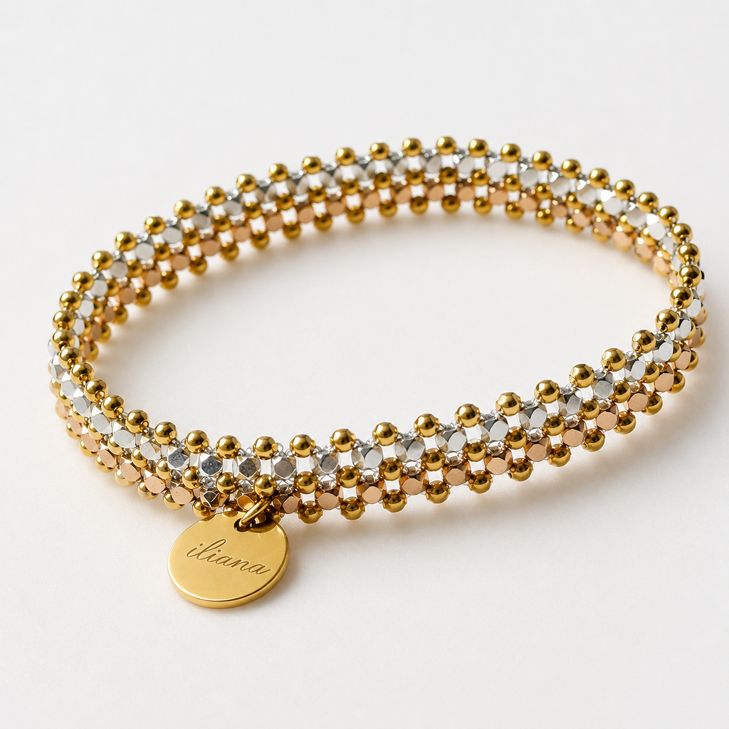 Golden Harmony Bracelet - Metal Mosaic Collection