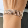 Golden Harmony Cuff - Metal Mosaic Collection