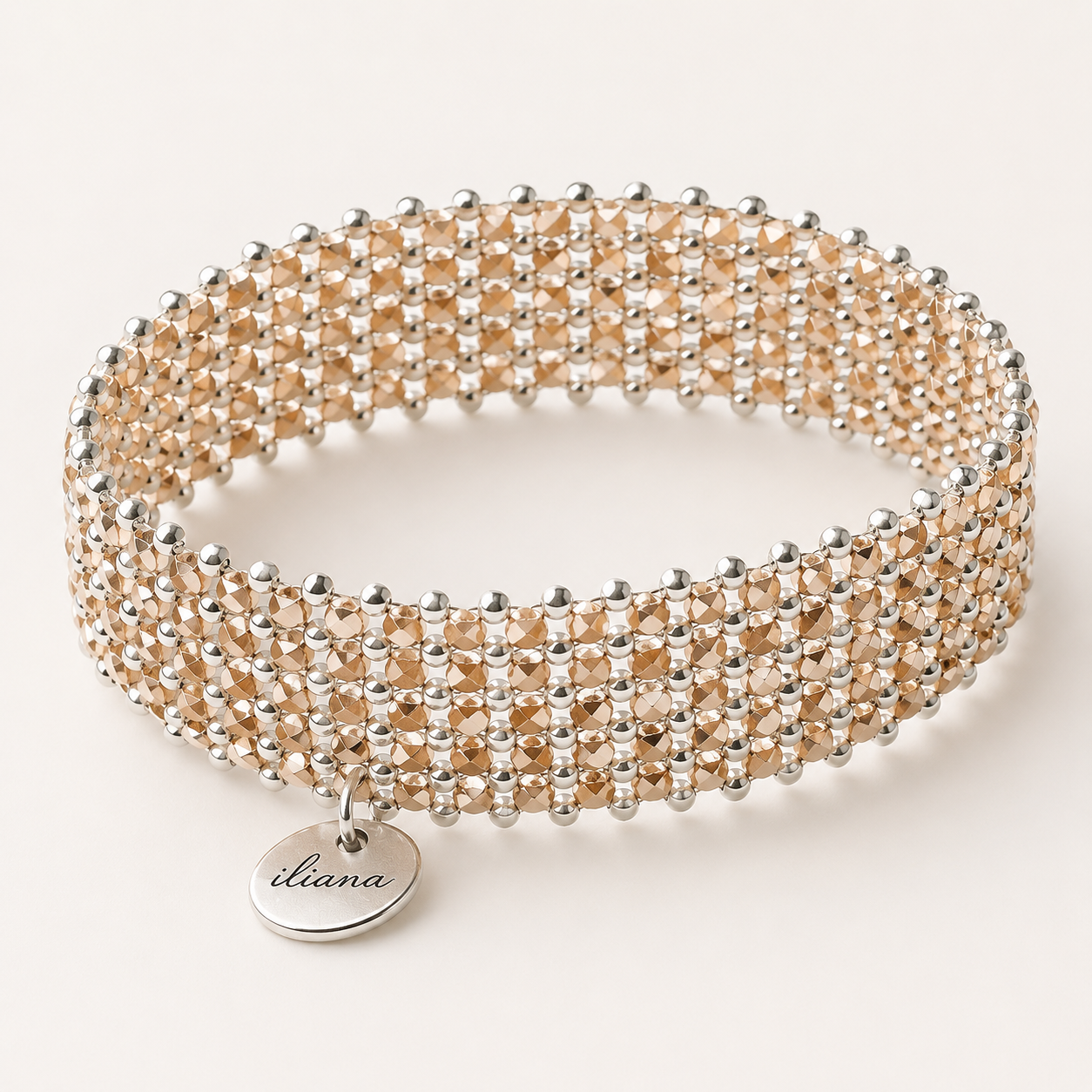Golden Harmony Cuff - Metal Mosaic Collection