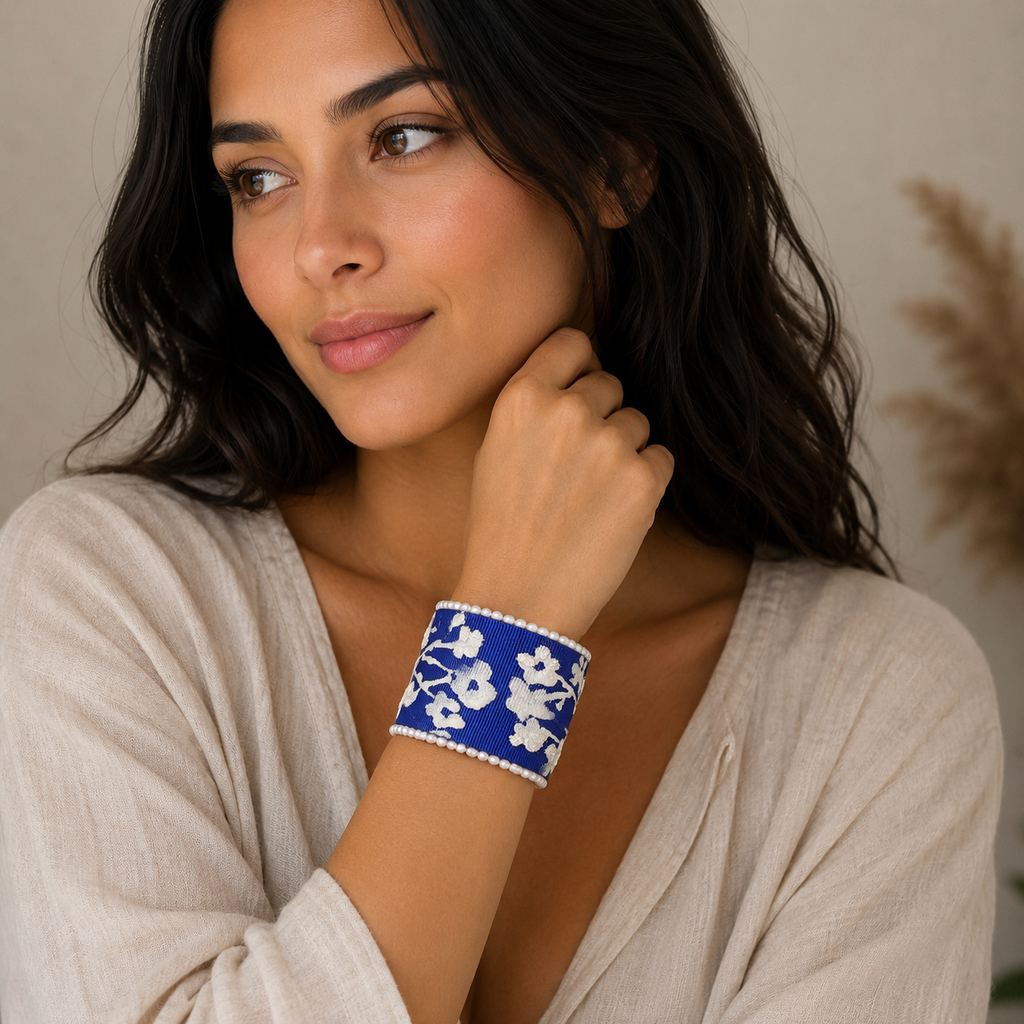 Azure Blossom Cuff