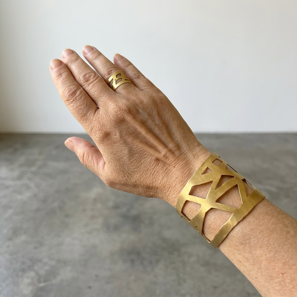 Golden Mosaic Ring